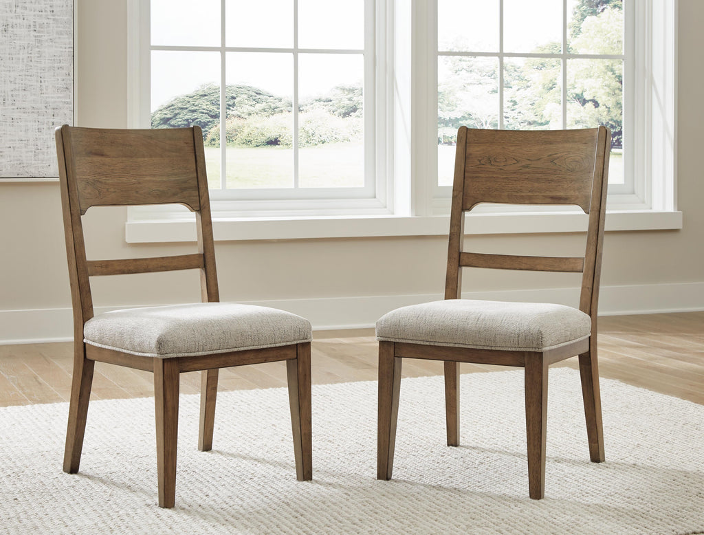 Cabalynn Dining Chair in Oatmeal/Light Brown, alternate view 3