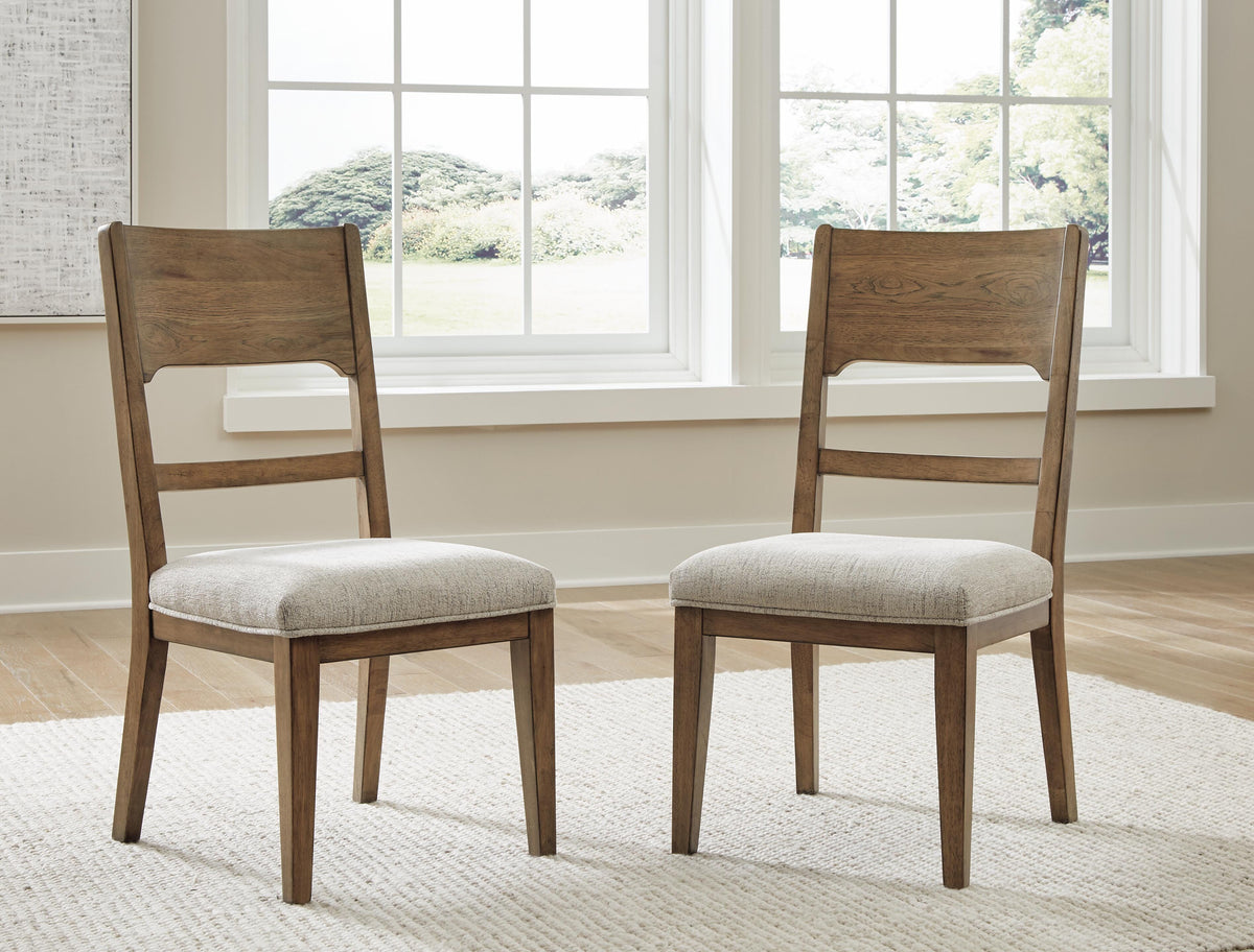Cabalynn Dining Chair in Oatmeal/Light Brown, alternate view 3