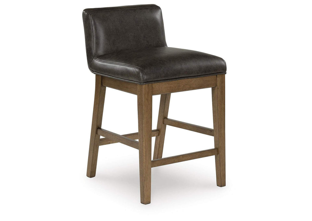 Cabalynn Counter Height Dining Table and 6 Barstools with Storage angled view