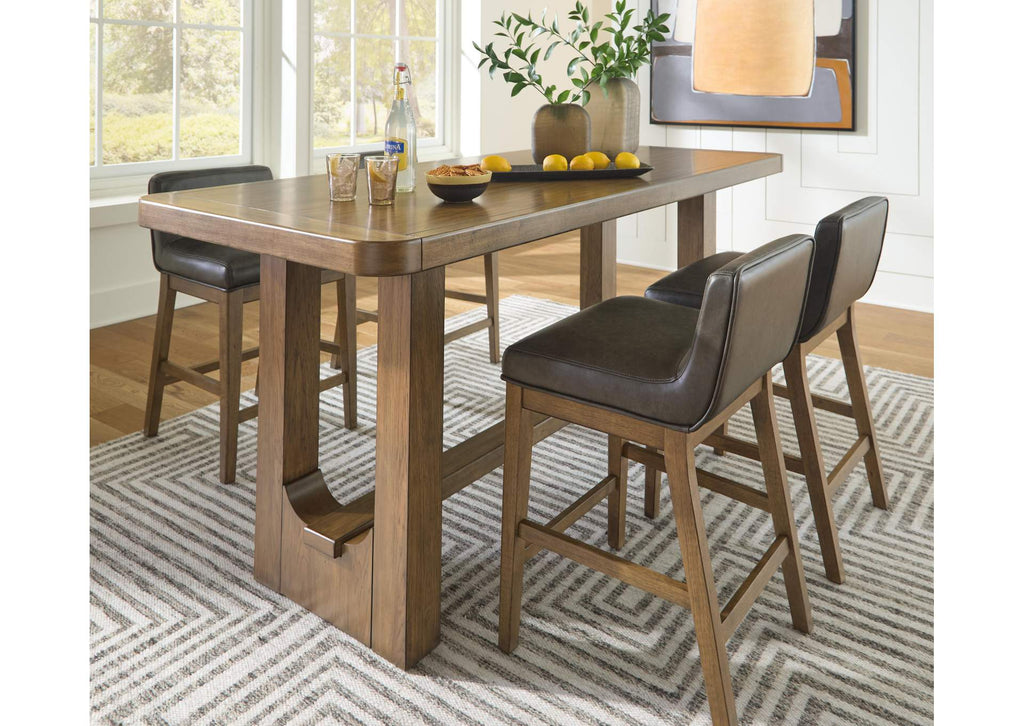 Cabalynn Counter Height Dining Table and 4 Barstools