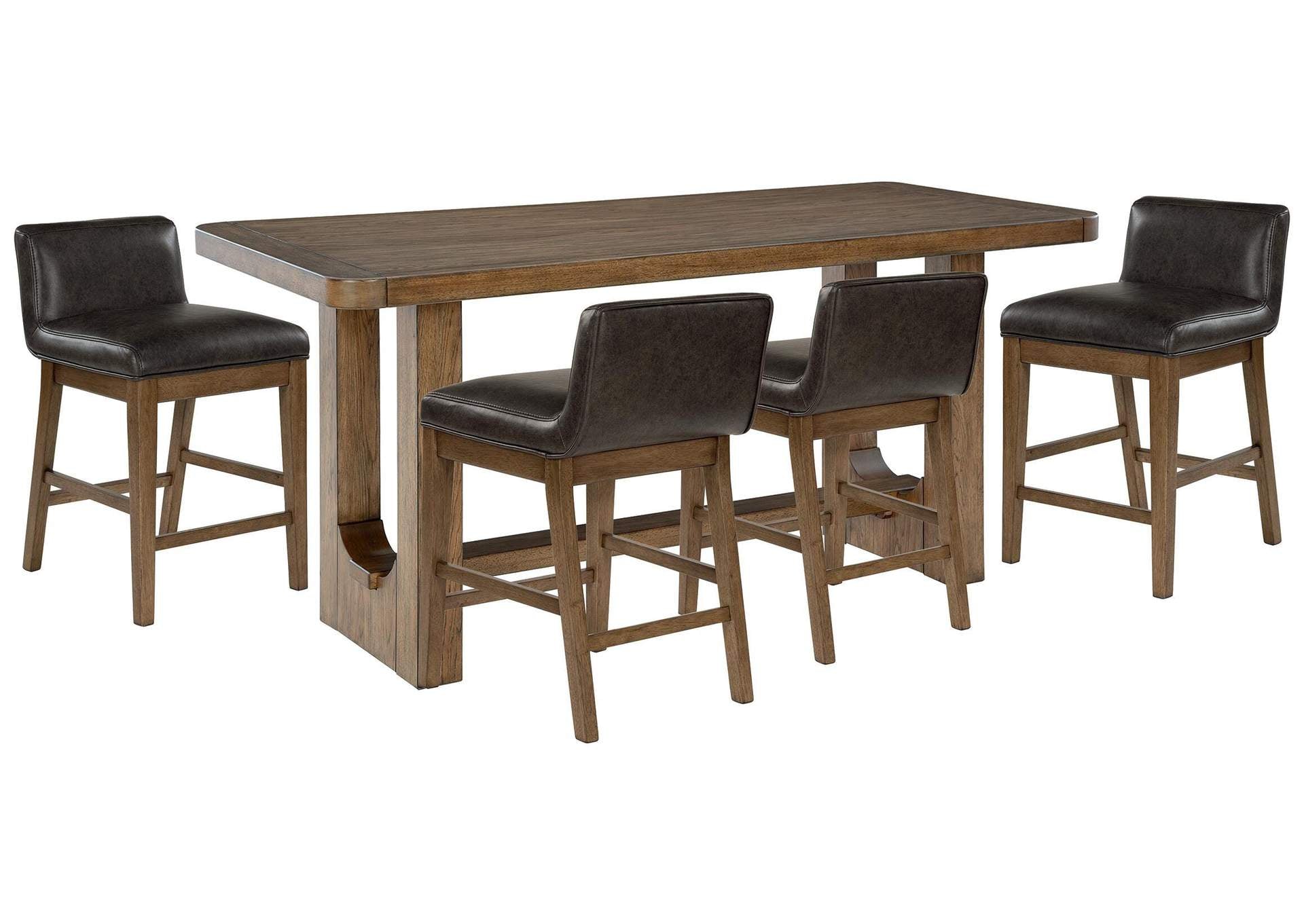 Cabalynn Counter Height Dining Table and 4 Barstools