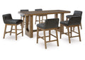 Cabalynn Counter Height Dining Table and 6 Barstools