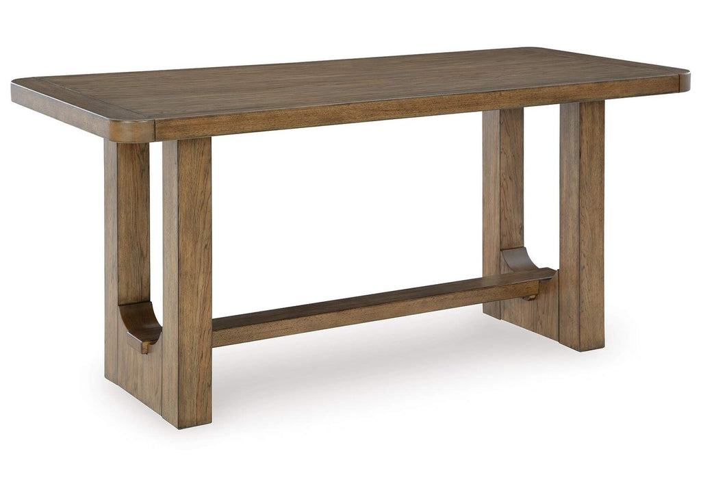 Cabalynn Counter Height Dining Table and 6 Barstools angled view