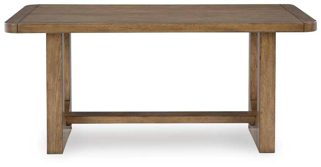 Cabalynn Counter Height Dining Table in Light Brown, front view