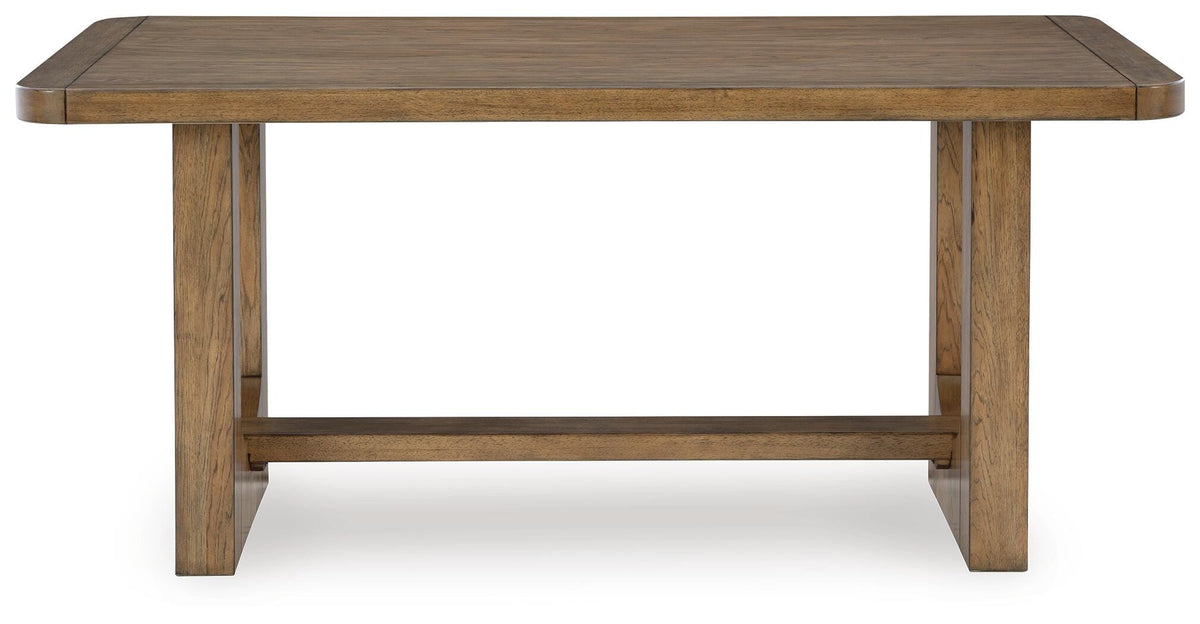 Cabalynn Counter Height Dining Table in Light Brown, front view