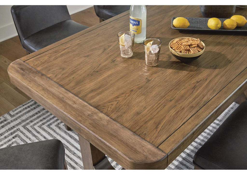 Cabalynn Counter Height Dining Table and 6 Barstools detail