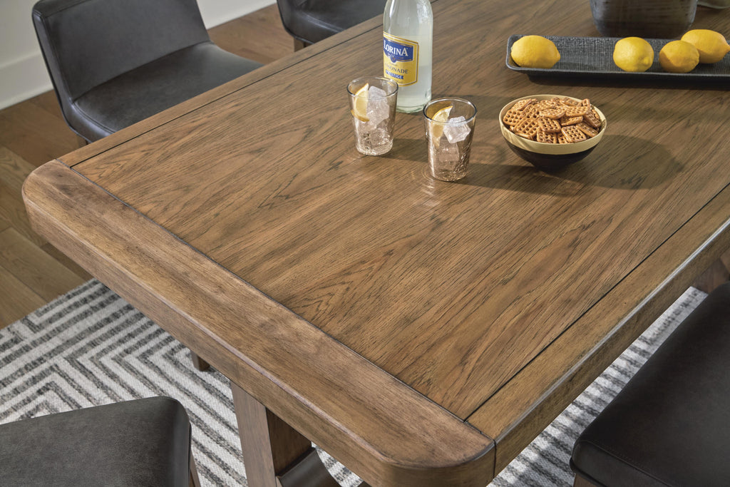 Cabalynn Counter Height Dining Table in Light Brown, top view