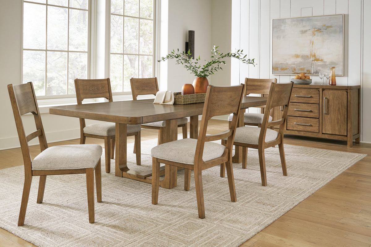 Cabalynn Dining Chair in Oatmeal/Light Brown, alternate view 12