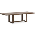 Cabalynn Dining Extension Table in Light Brown, angle view