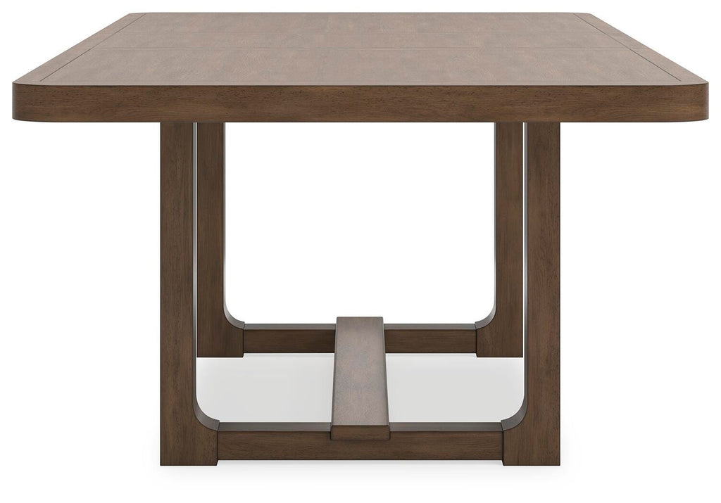 Cabalynn Dining Extension Table in Light Brown, alternate side view