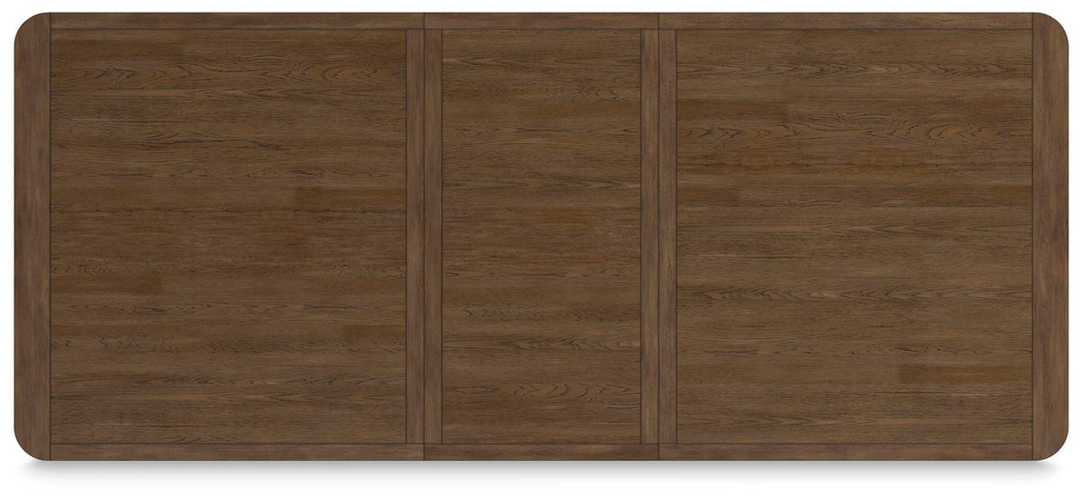Cabalynn Dining Extension Table in Light Brown, top view