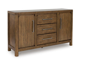 Cabalynn Dining Server in Light Brown, closed view