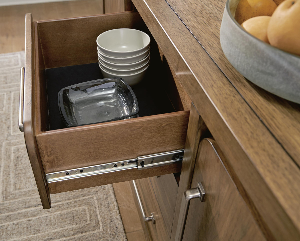 Cabalynn Dining Server in Light Brown, detail view