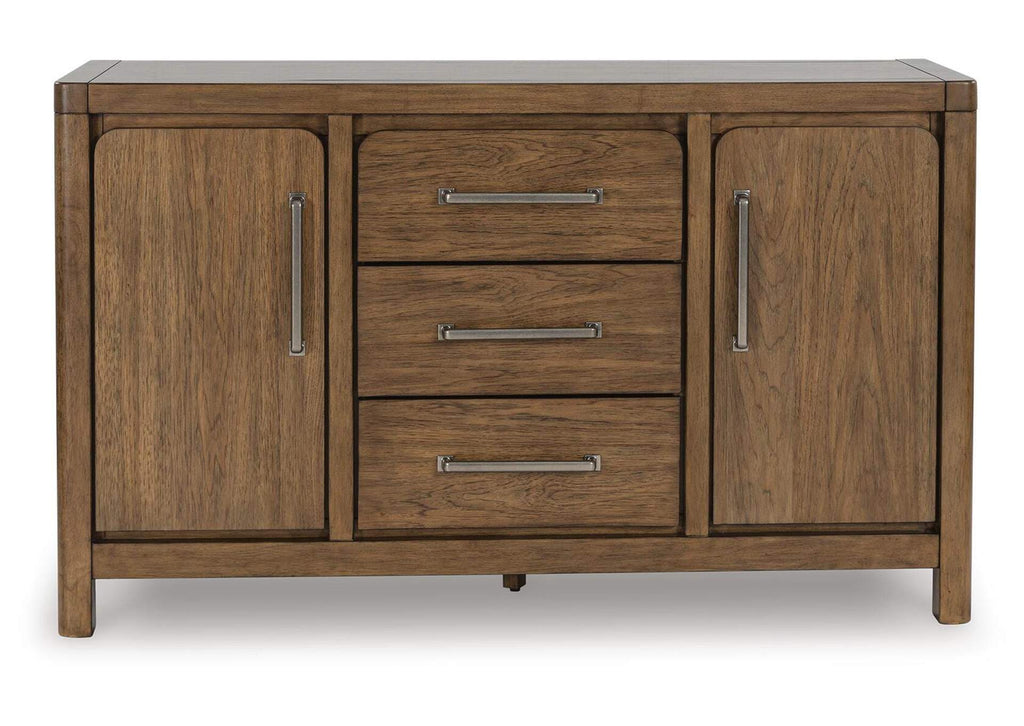 Cabalynn Counter Height Dining Table and 6 Barstools with Storage