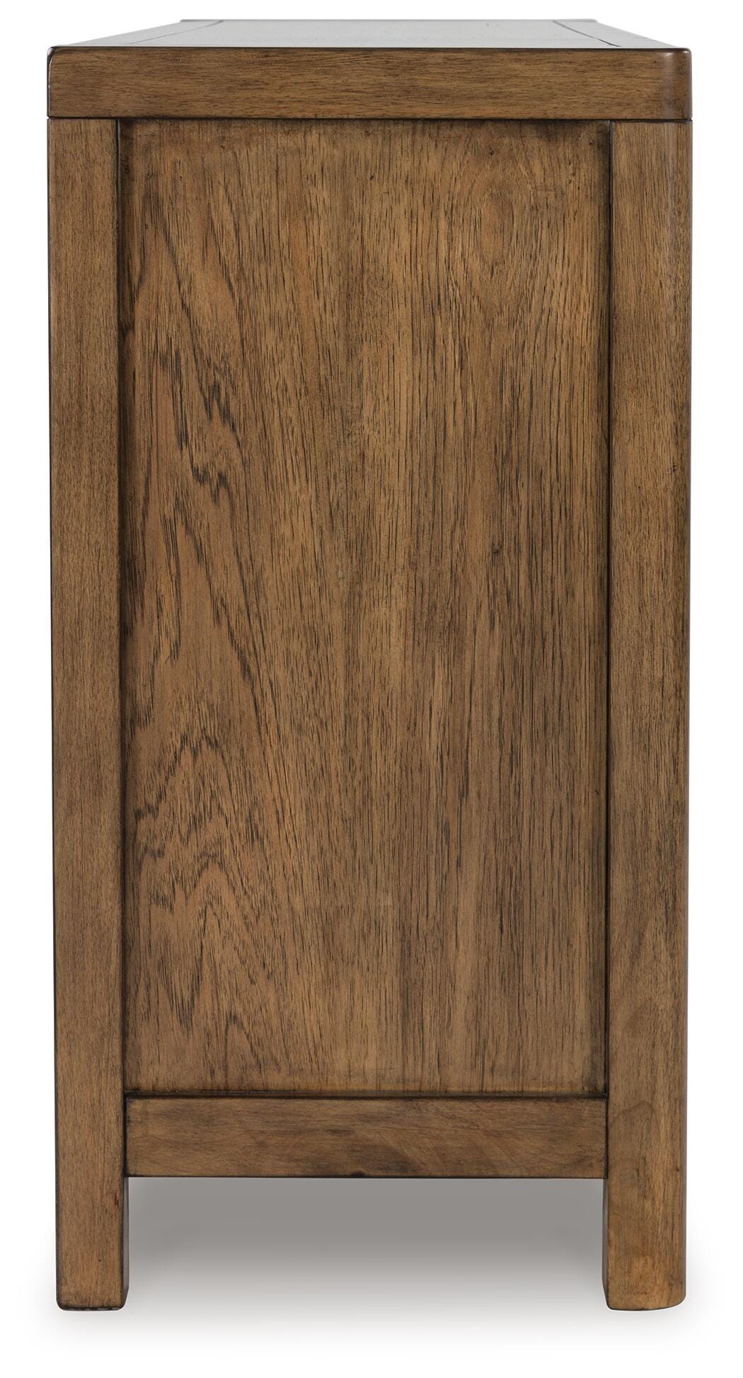 Cabalynn Dining Server in Light Brown, side view