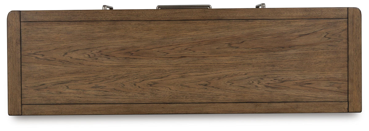 Cabalynn Dining Server in Light Brown, top view
