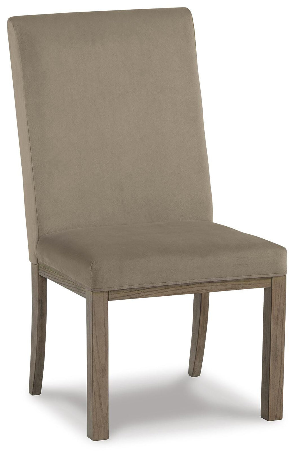 Chrestner Dining Chair in Gray/Brown, angle view
