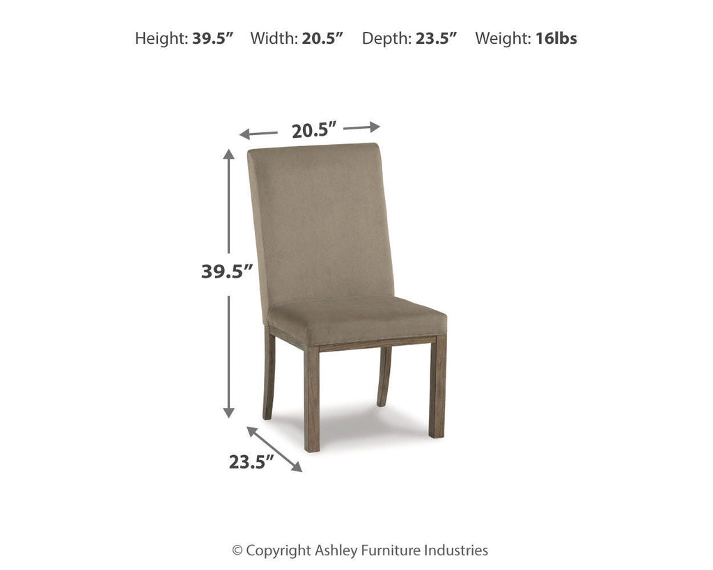 Chrestner Dining Chair in Gray/Brown, alternate view 8
