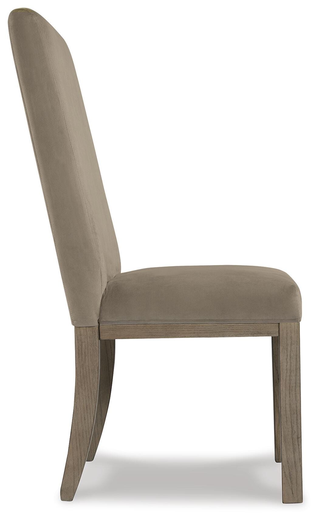 Chrestner Dining Chair in Gray/Brown, side view