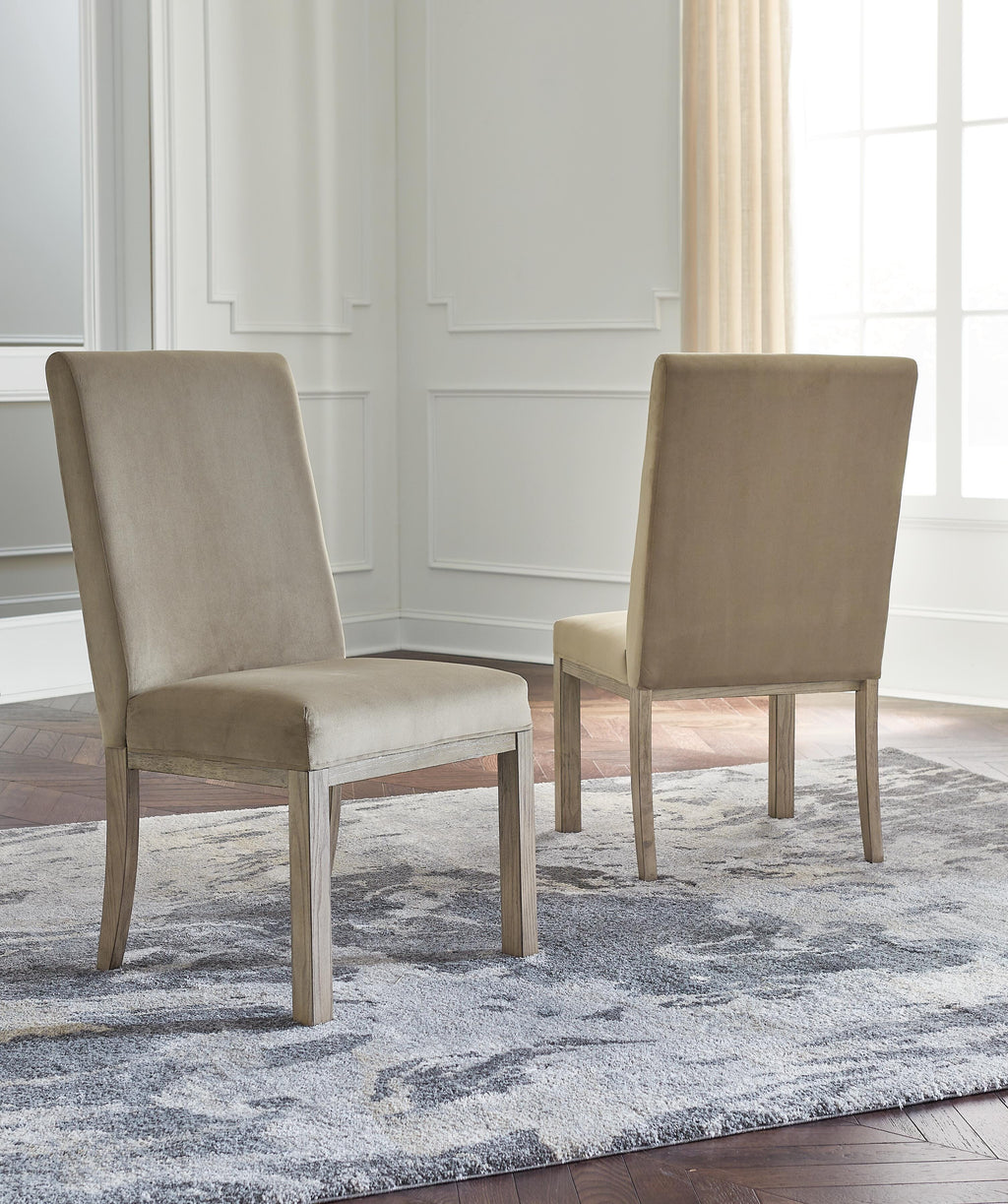 Chrestner Dining Chair in Gray/Brown, alternate view 3