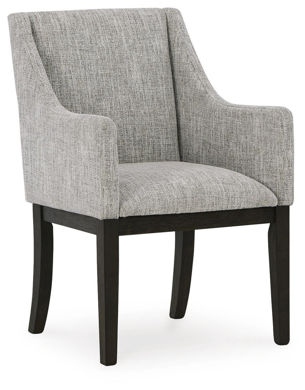 Burkhaus Dining Arm Chair in Beige/Dark Brown, angle view