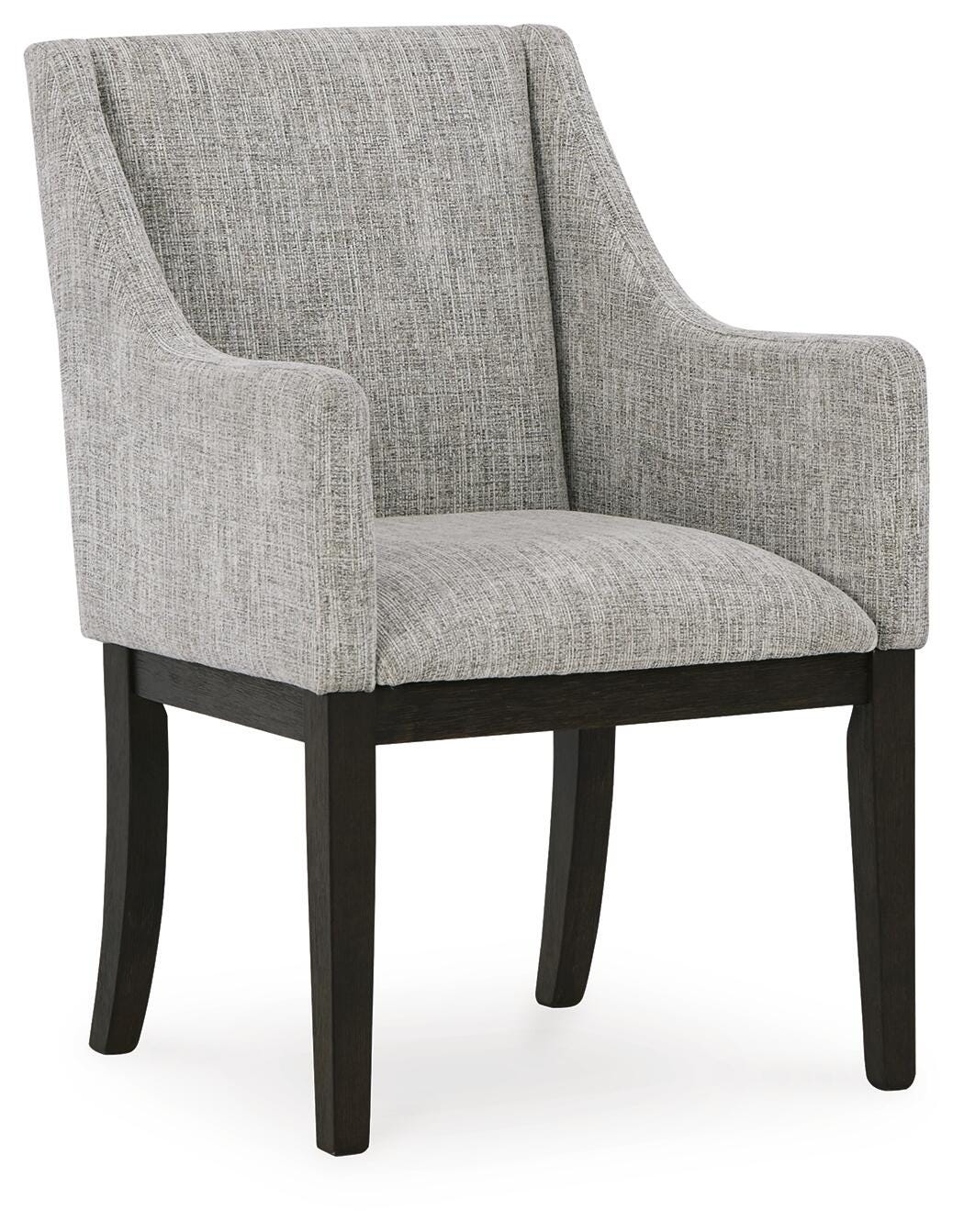 Burkhaus Dining Arm Chair in Beige/Dark Brown, angle view