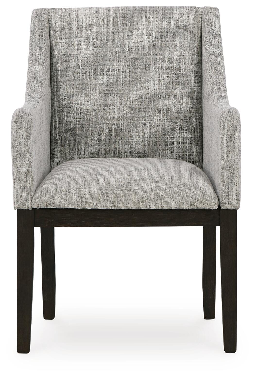 Burkhaus Dining Arm Chair in Beige/Dark Brown, front view