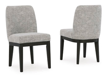 Burkhaus Dining Chair in Beige/Dark Brown
