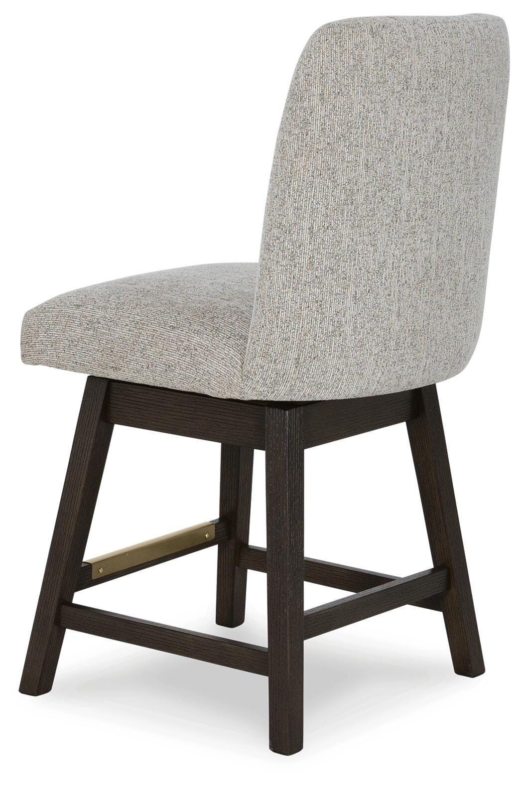 Burkhaus Counter Height Barstool in Beige/Dark Brown, back view