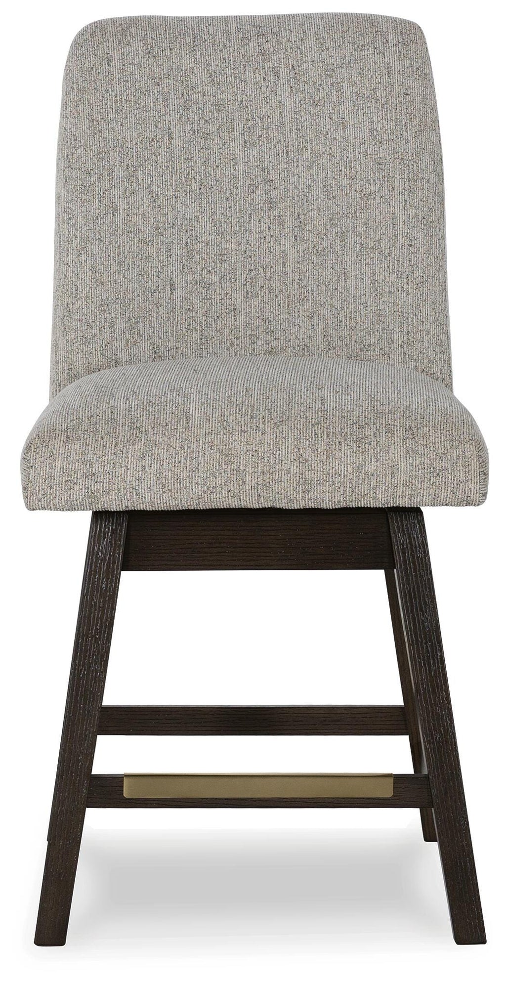 Burkhaus Counter Height Barstool in Beige/Dark Brown, front view