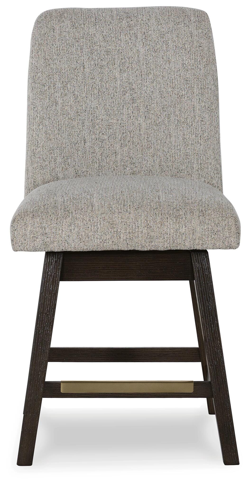 Burkhaus Counter Height Barstool in Beige/Dark Brown, front view