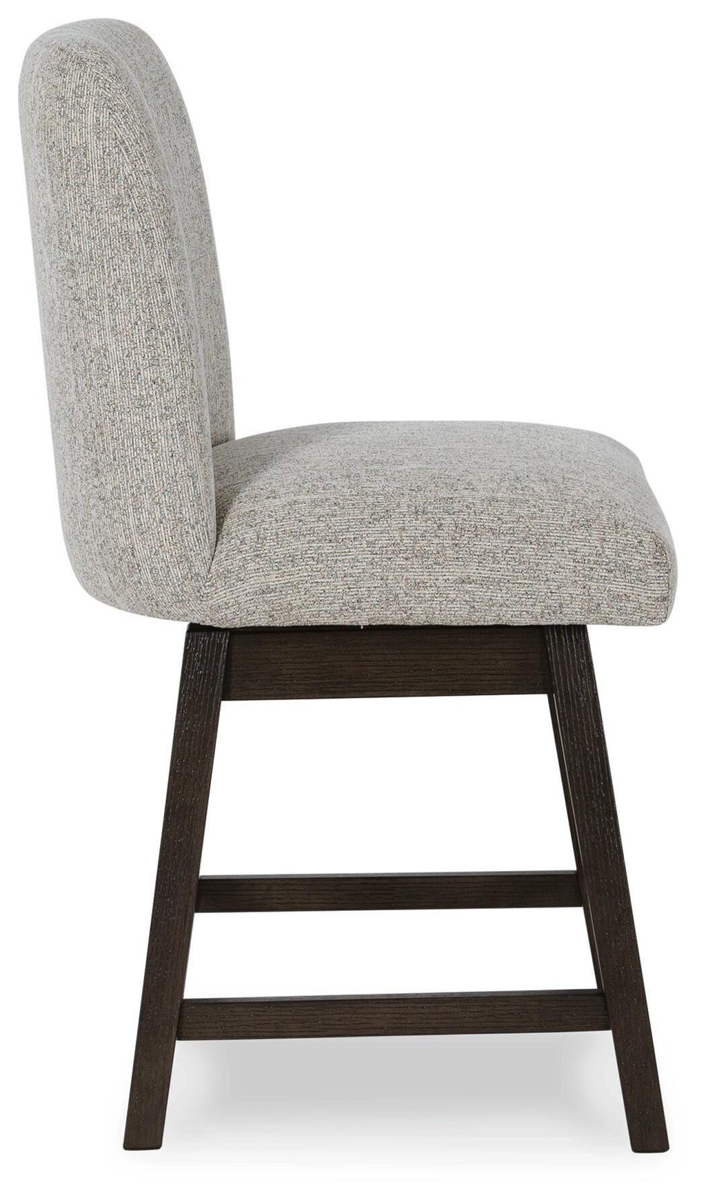 Burkhaus Counter Height Barstool in Beige/Dark Brown, side view