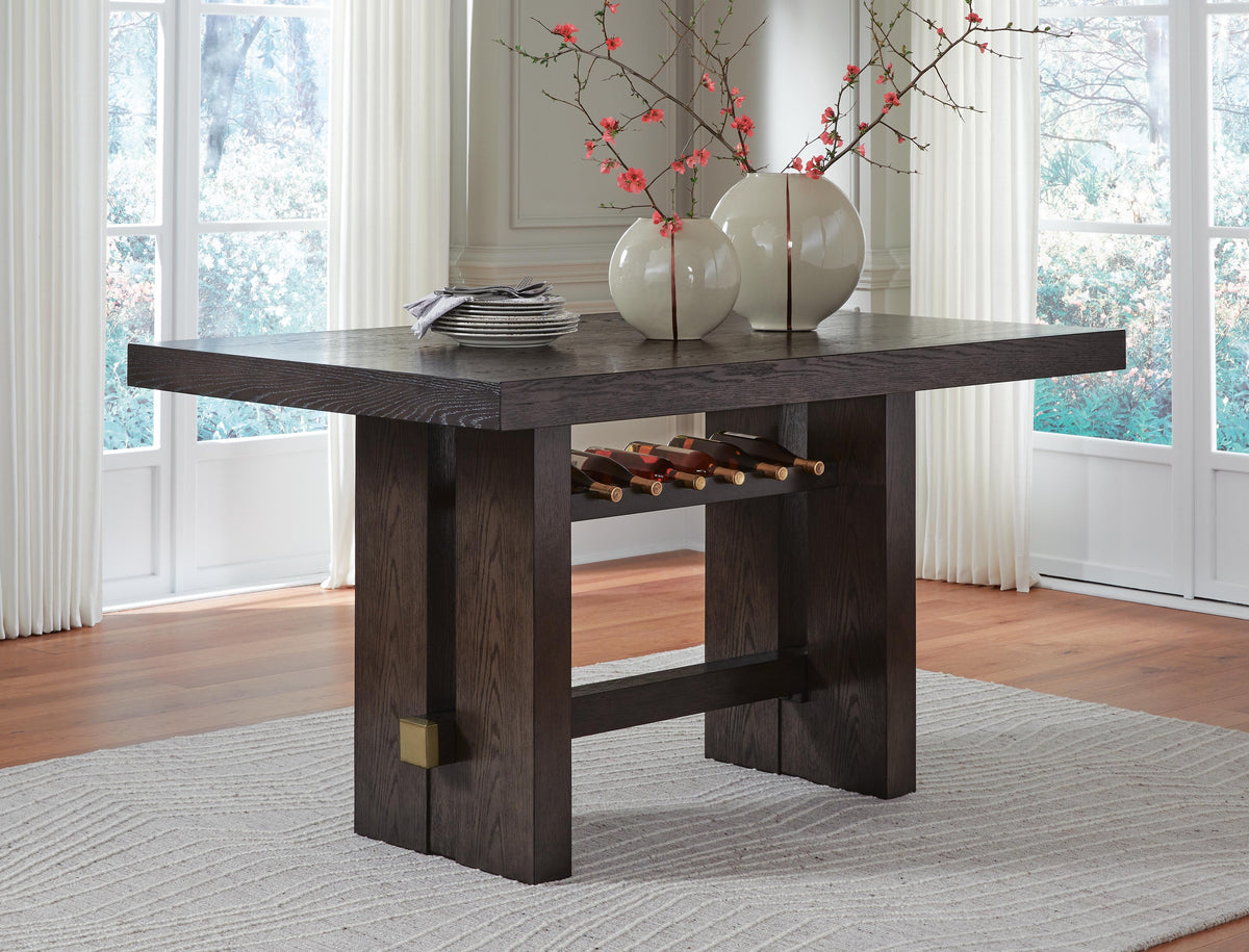 Burkhaus Counter Height Dining Table in Dark Brown, alternate view 3