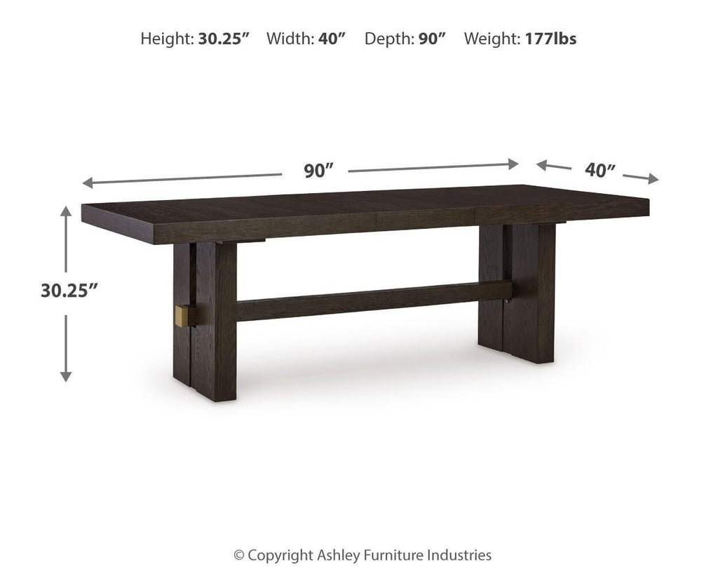Burkhaus Dining Extension Table in Dark Brown, alternate view 10