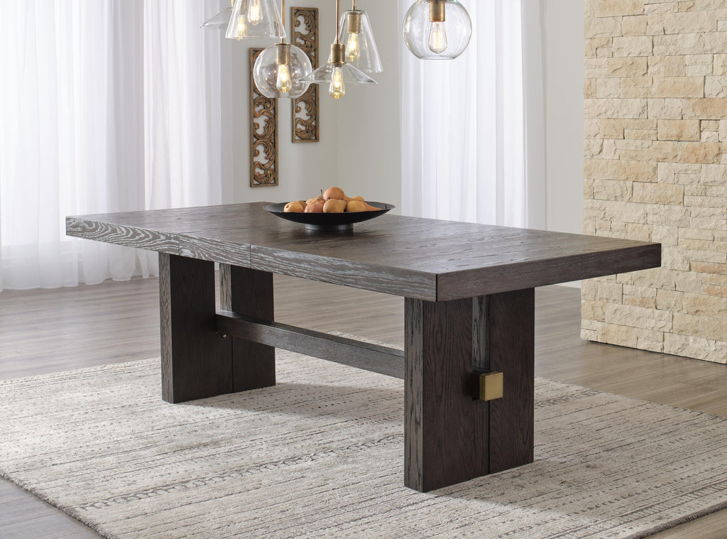 Burkhaus Dining Extension Table in Dark Brown, alternate view 3