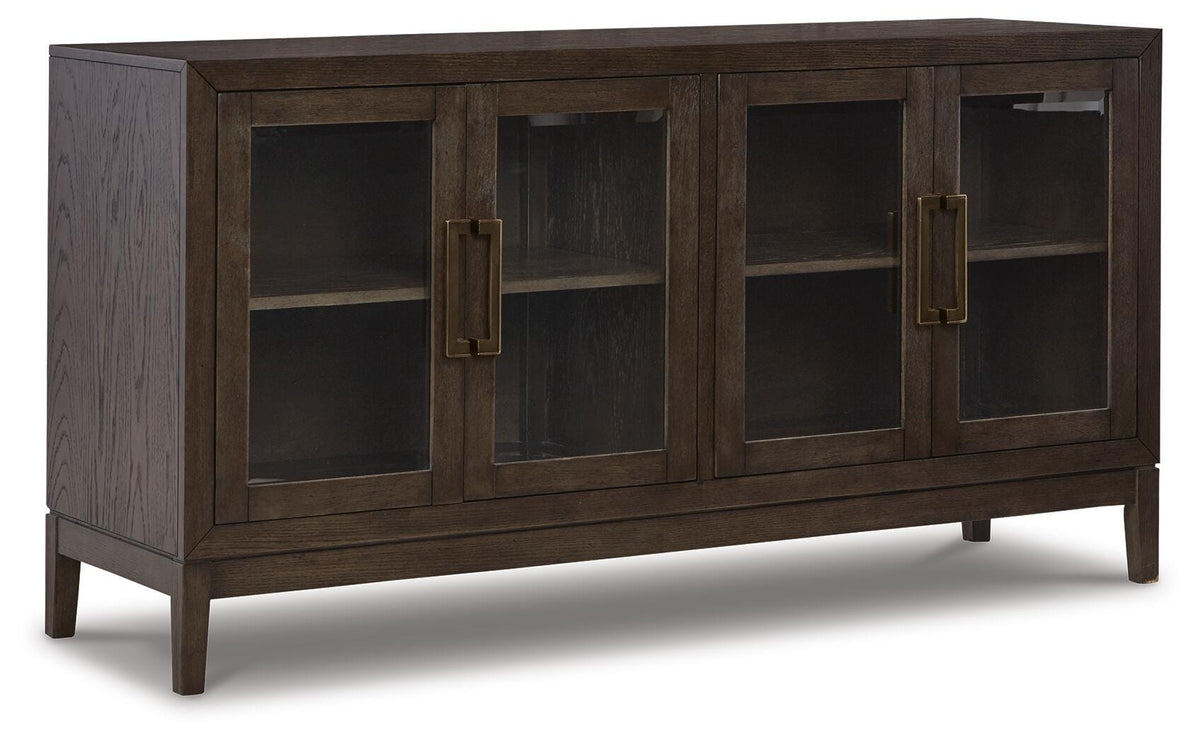 Burkhaus Dining Server in Dark Brown, closed view