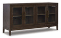 Burkhaus Dining Server in Dark Brown, closed view