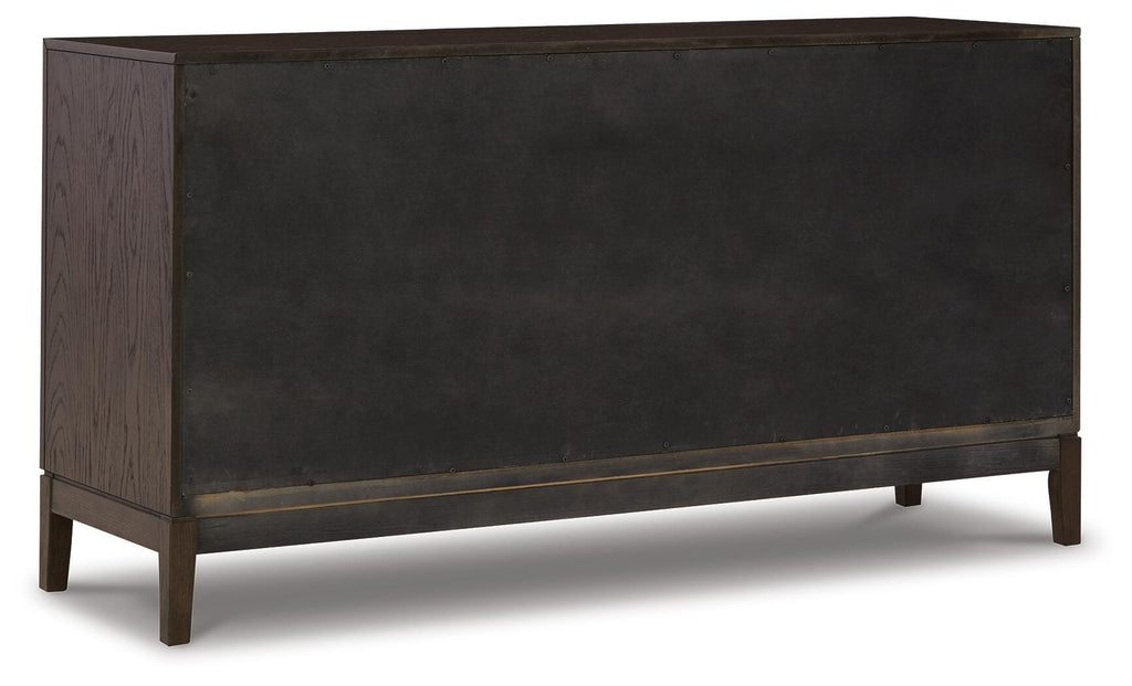 Burkhaus Dining Server in Dark Brown, back view