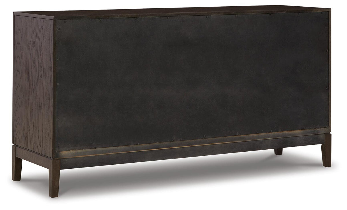 Burkhaus Dining Server in Dark Brown, back view