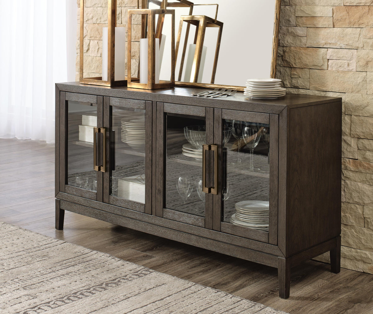 Burkhaus Dining Server in Dark Brown, alternate view 3