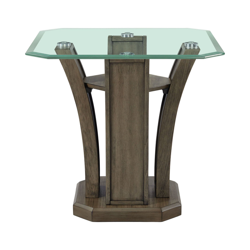 Dapper Square End Table Grey
