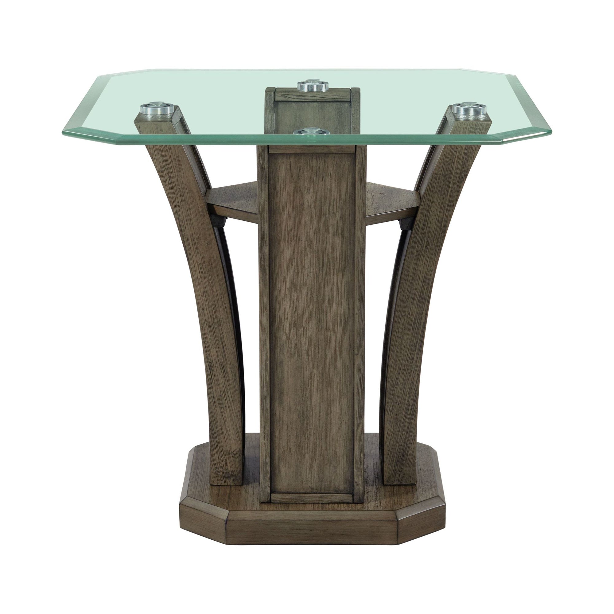 Dapper Square End Table Grey