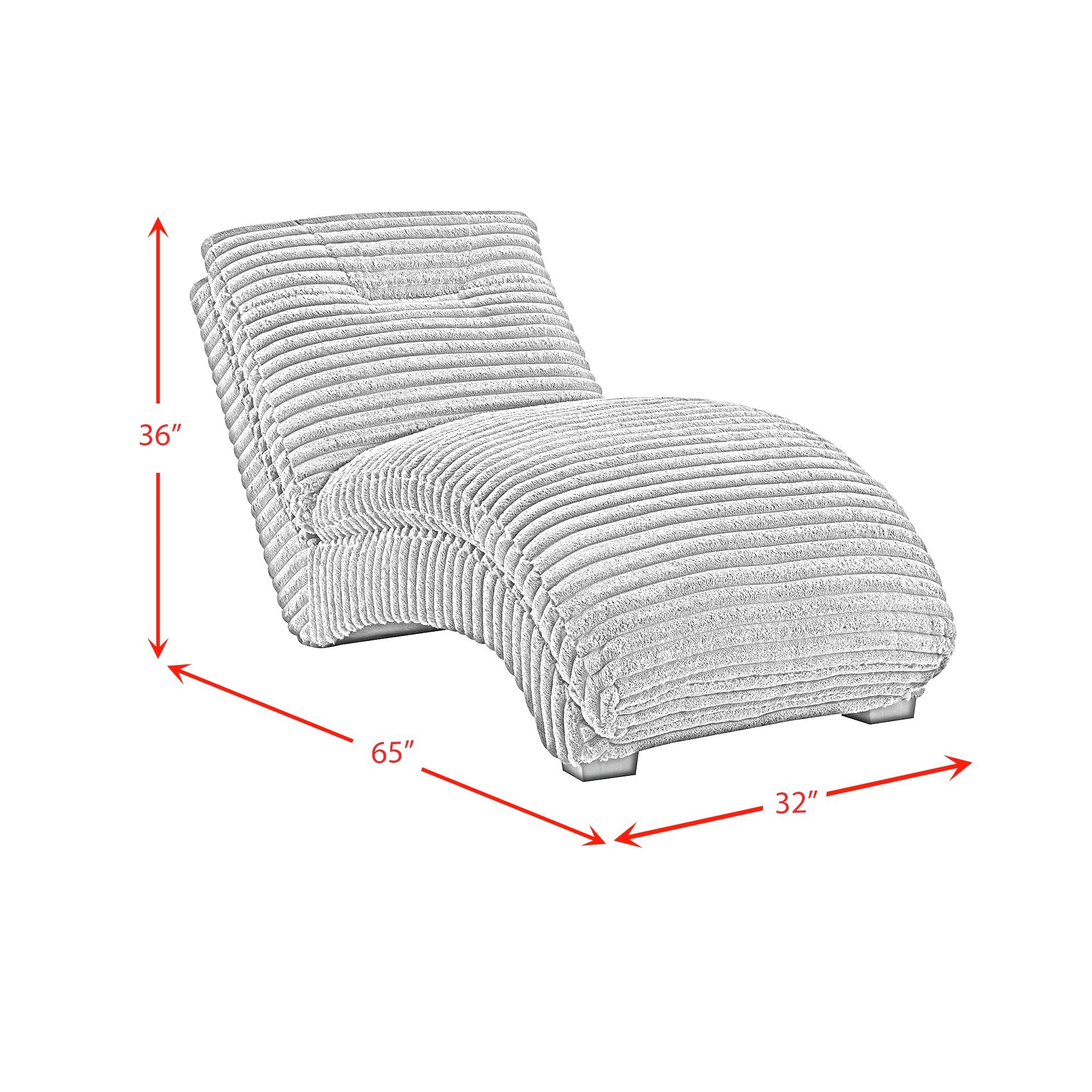 Dominick Ii Chaise In Masis Silver