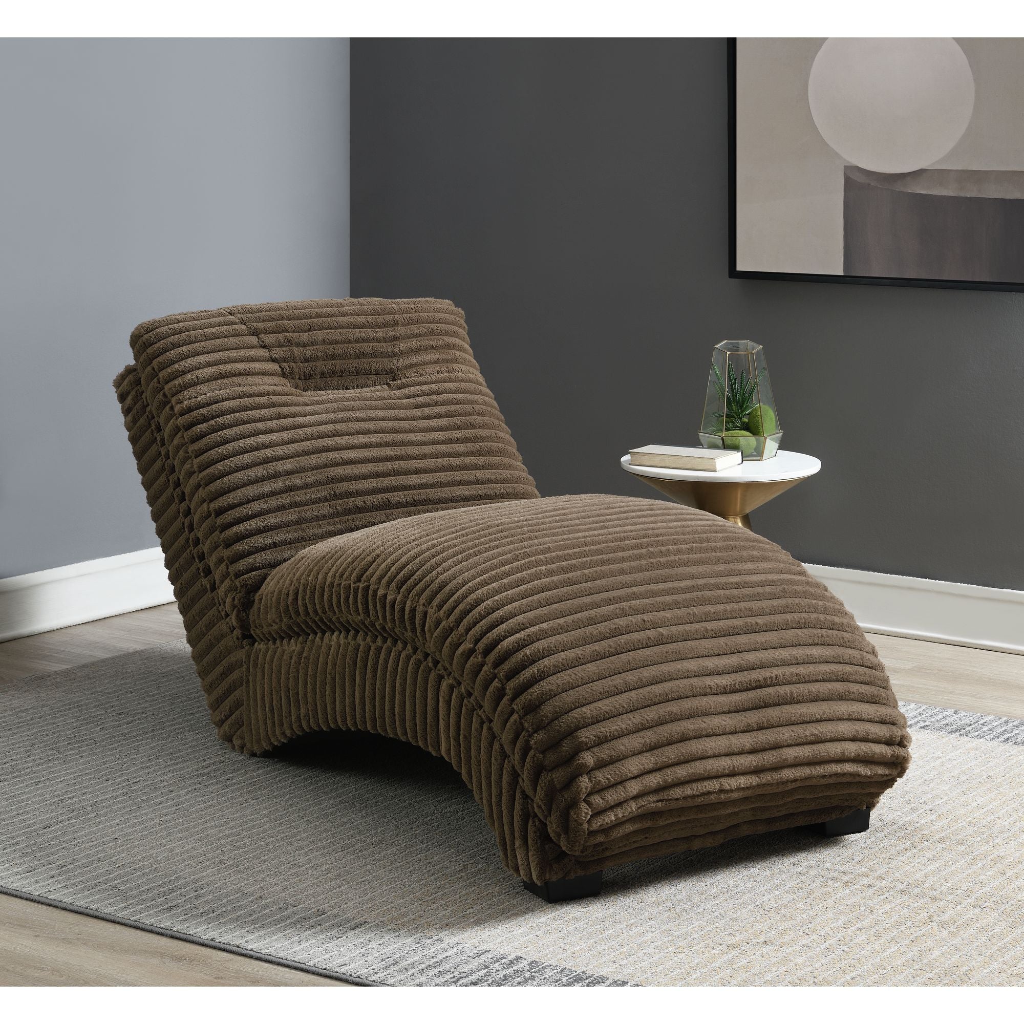 Dominick Ii Chaise In Masis Cocoa
