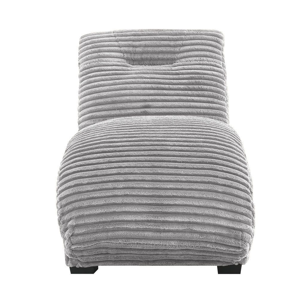 Dominick Ii Chaise In Masis Silver