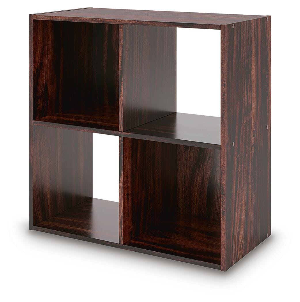 Glosmount Four Cube Organizer in Cherry/Light Brown, angle view