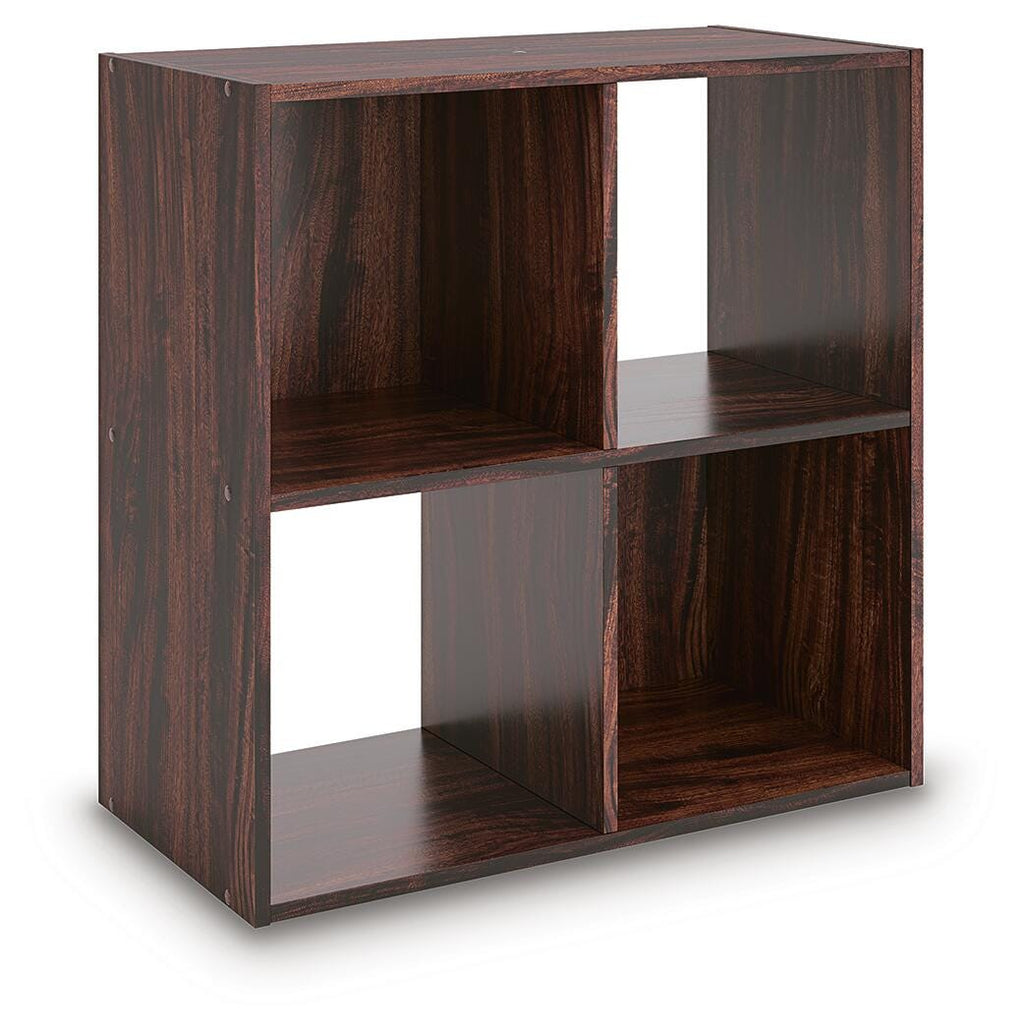 Glosmount Four Cube Organizer in Cherry/Light Brown, angle view