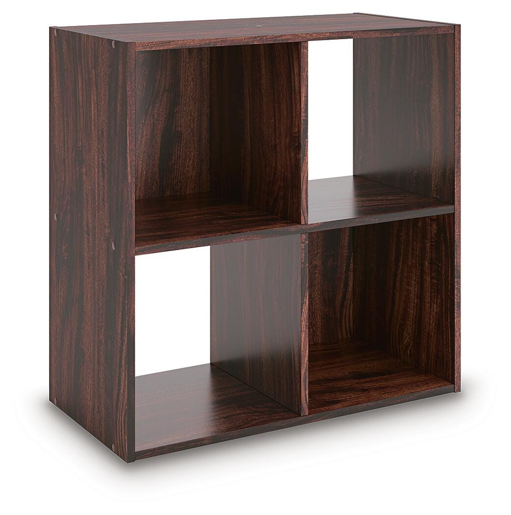 Glosmount Four Cube Organizer in Cherry/Light Brown, angle view