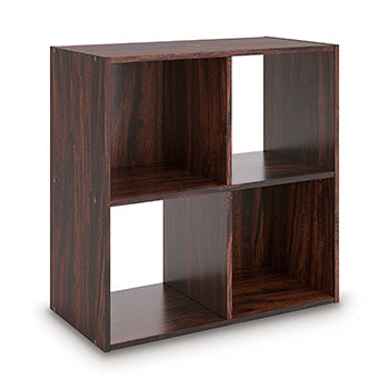 Glosmount Four Cube Organizer in Cherry/Light Brown, angle view