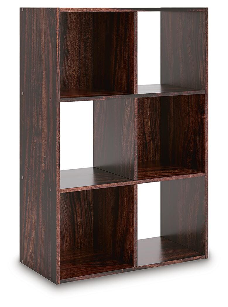 Glosmount Six Cube Organizer in Cherry/Light Brown, angle view